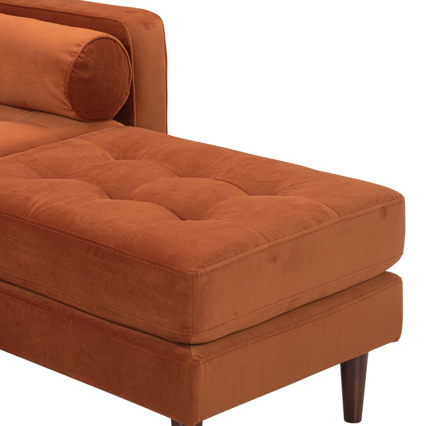 Cave Burnt Sienna Velvet Sectional