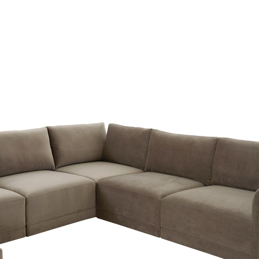 Willow Taupe Modular 7 Piece Large Chaise Sectional