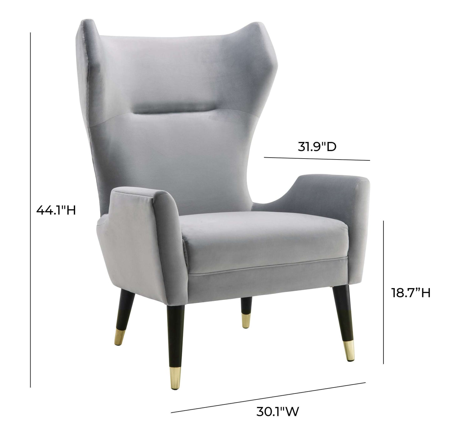 Logan Grey Velvet Chair