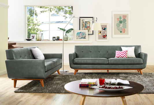 Lyon Smoke Grey Leather Chair