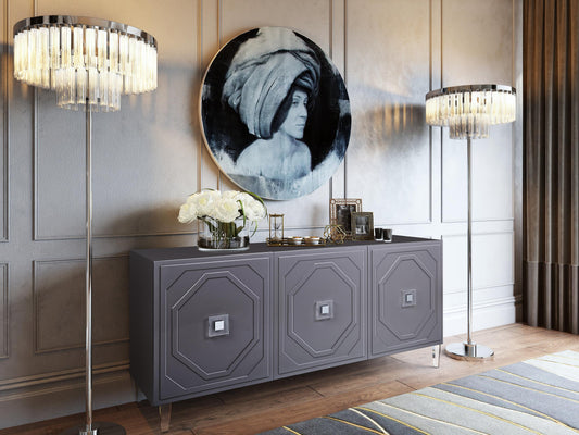 Andros Grey Lacquer Buffet