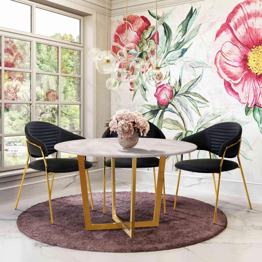 Cay Black Vegan Leather Chair (Set of 2)