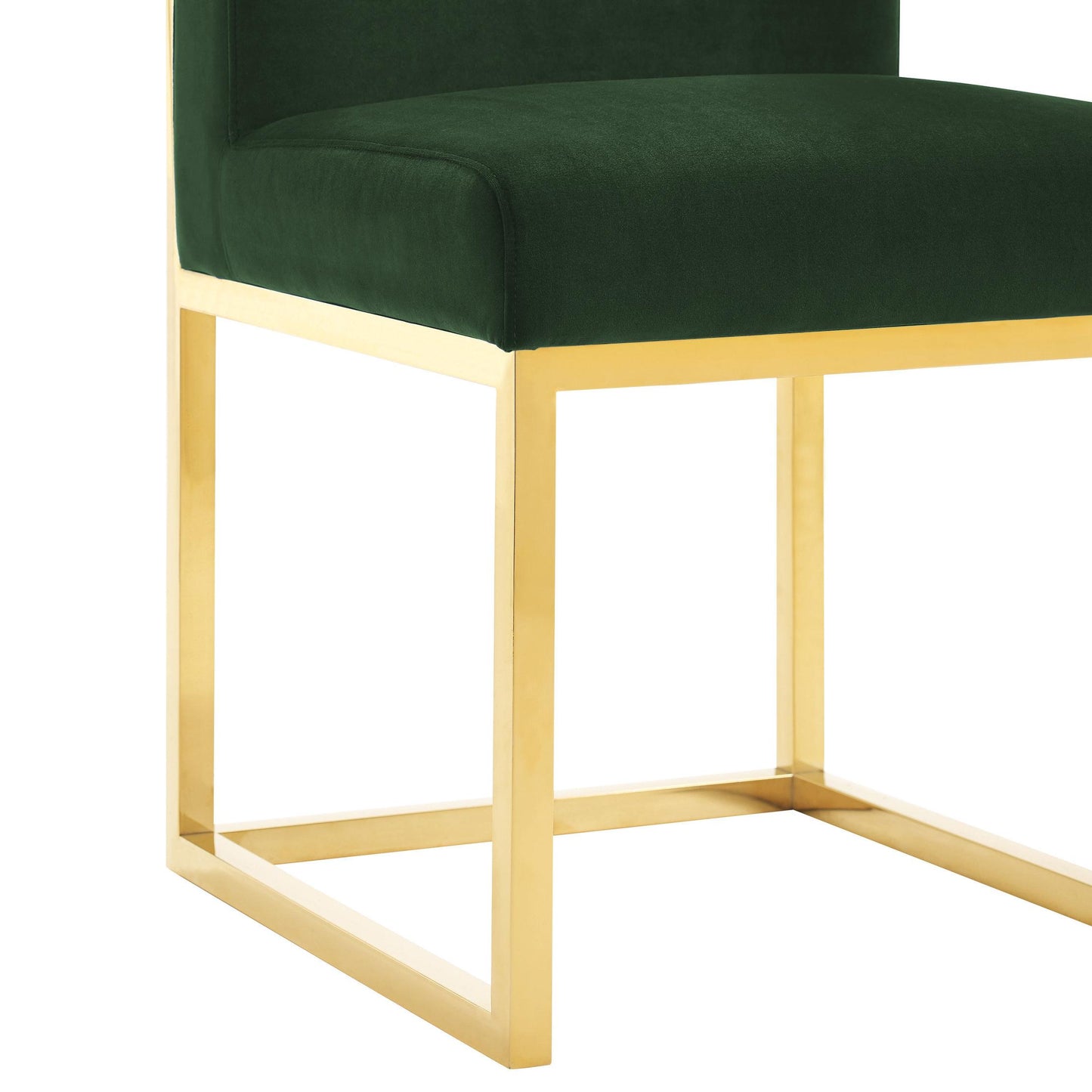 Haute Forest Green Velvet Chair