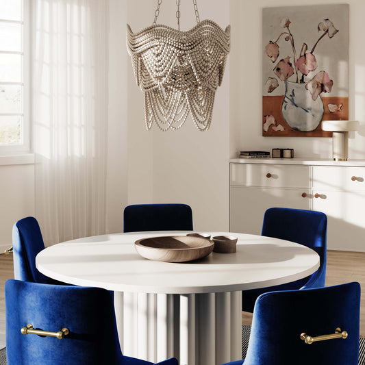 Porto Ivory Beaded Chandelier