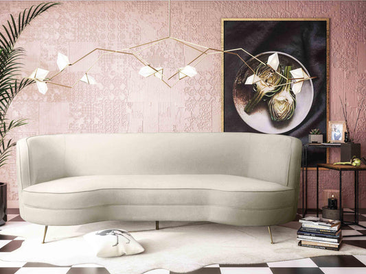 Flare Cream Chenille Sofa