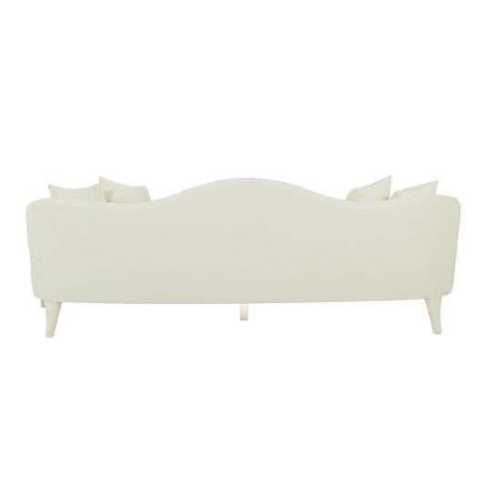 Naya Cream Velvet Sofa