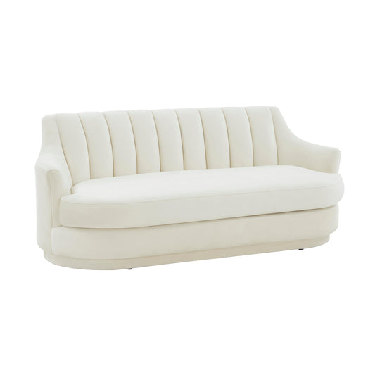 Peyton Cream Velvet Loveseat