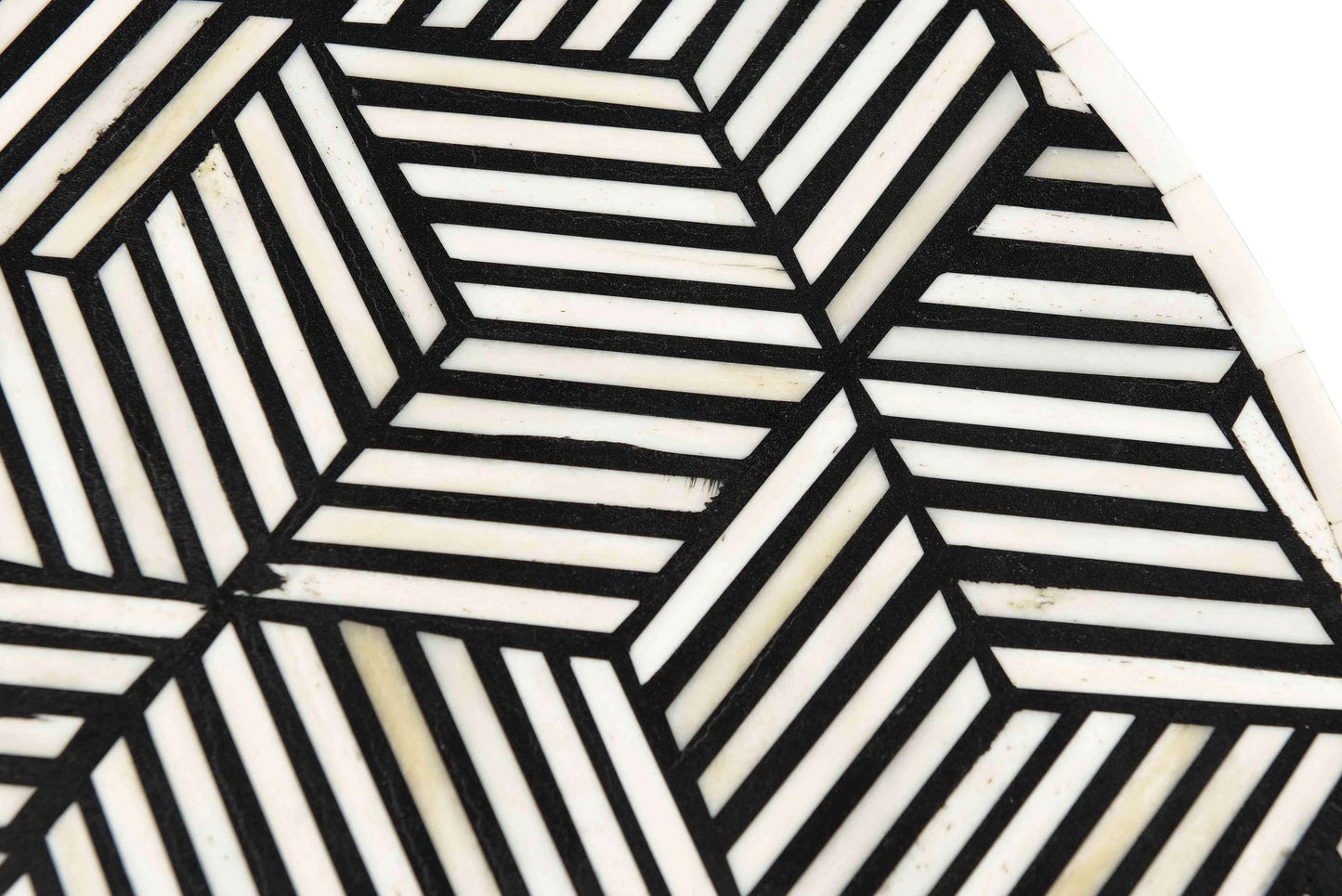 Bone Inlay Round Side Table