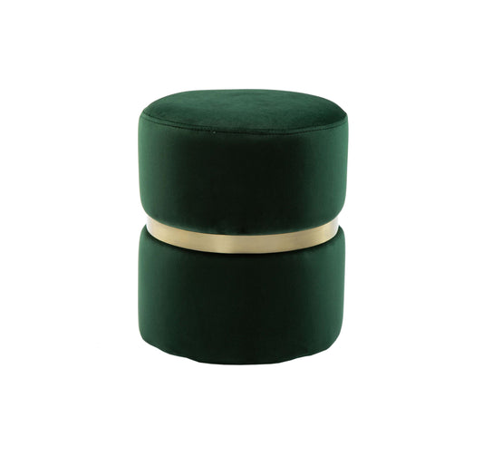 Yamma Forest Green Velvet Ottoman