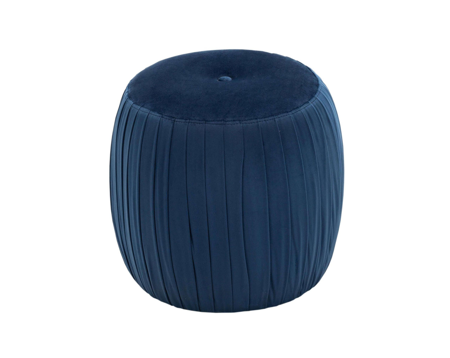 Sommer Navy Velvet Ottoman