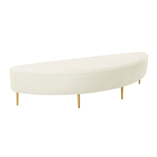 Bianca Cream Velvet Queen Bench