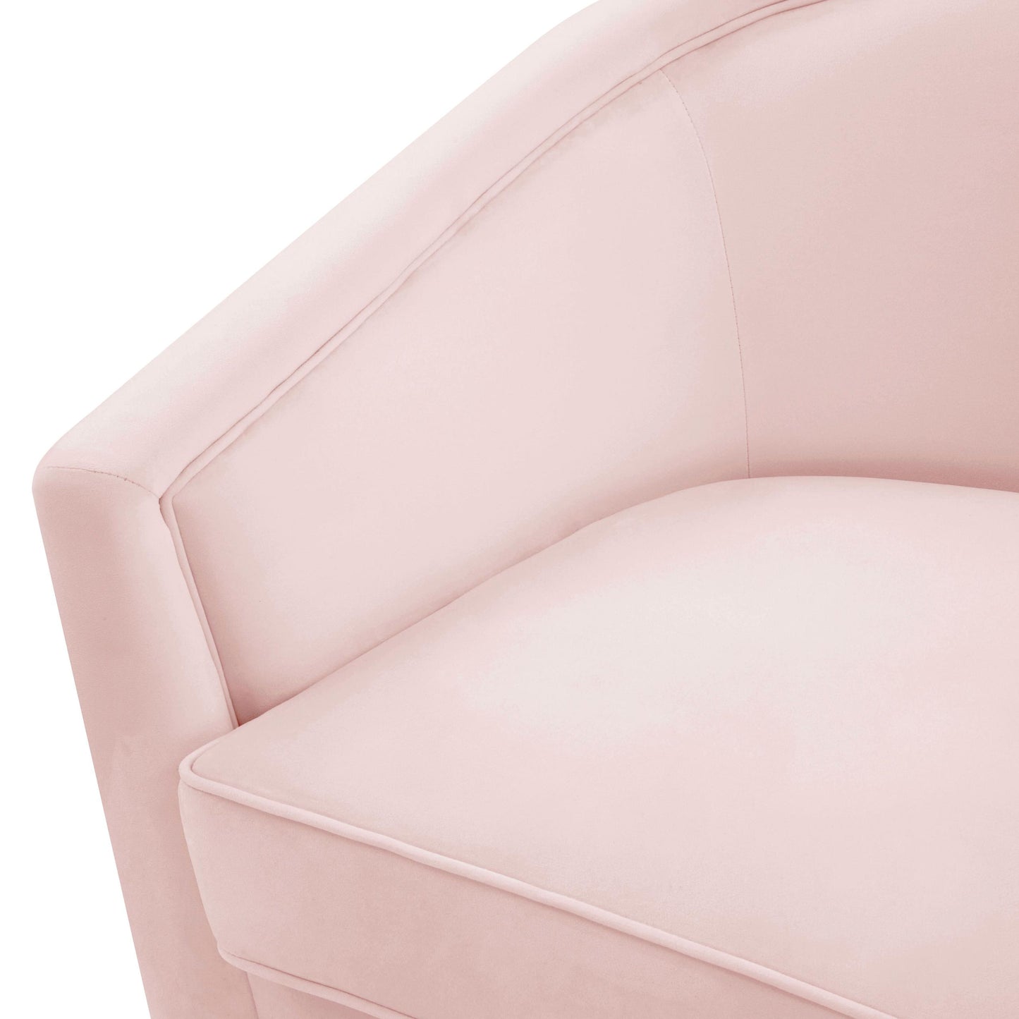 Flapper Blush Velvet Swivel Chair