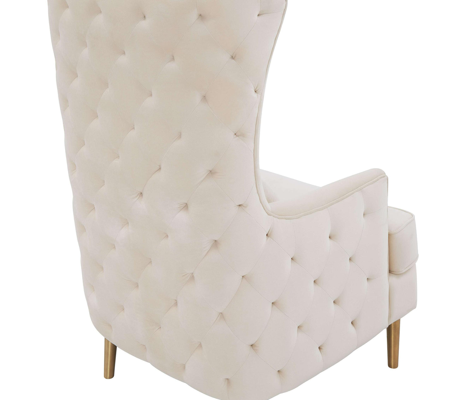 Alina Cream Tall Tufted Back Chair by Inspire Me! Home Decor