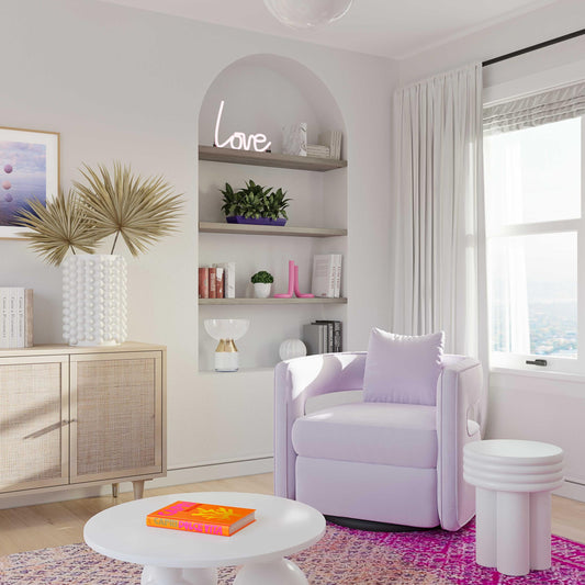 Kennedy Lavender Swivel Chair