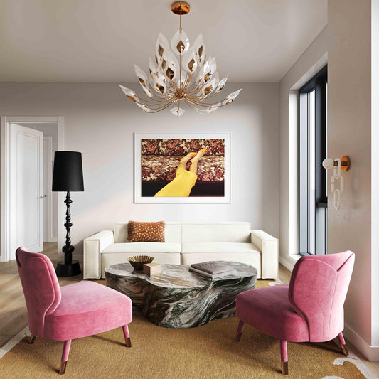 Athena Orchid Purple Velvet Accent Chair