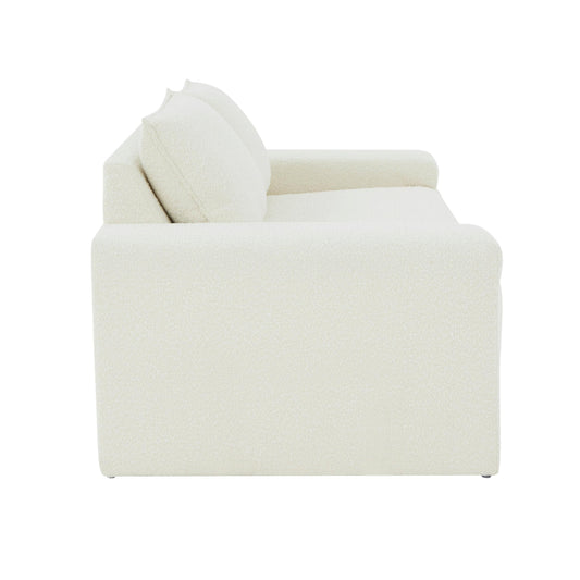 Maeve Cream Boucle Upholstered Loveseat