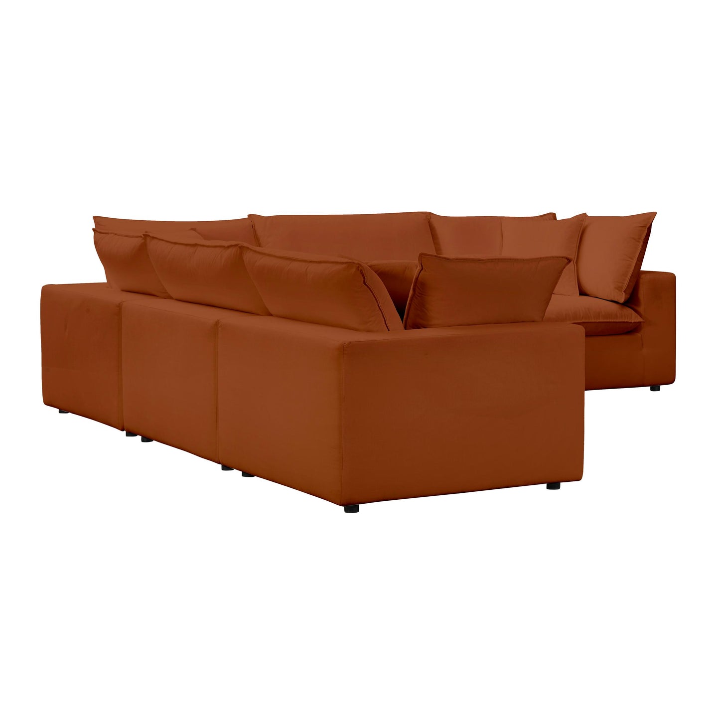 Cali Rust Modular 5 Piece L-Sectional