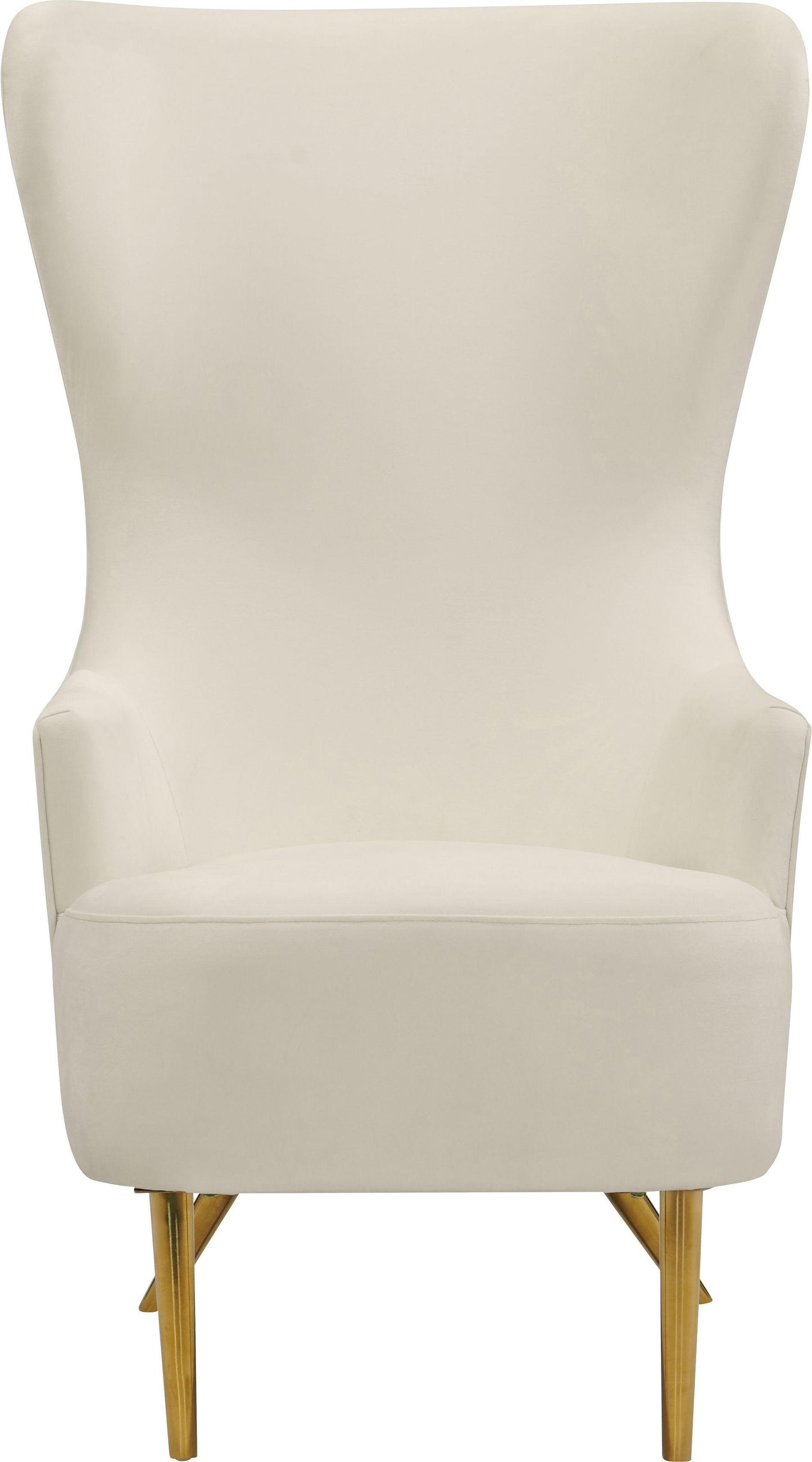 Julia Cream Velvet Wingback Chair by Inspire Me! Home Decor