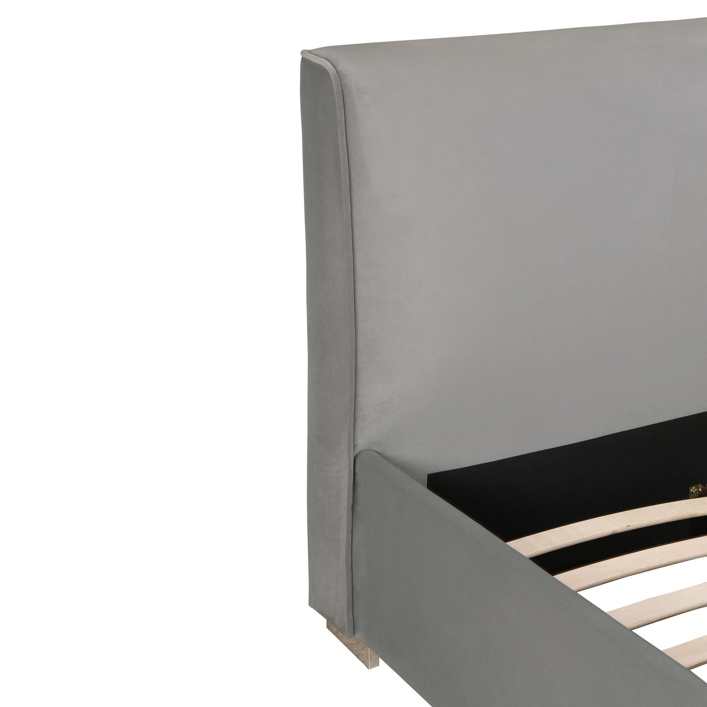 Madison Grey Velvet Bed in Queen