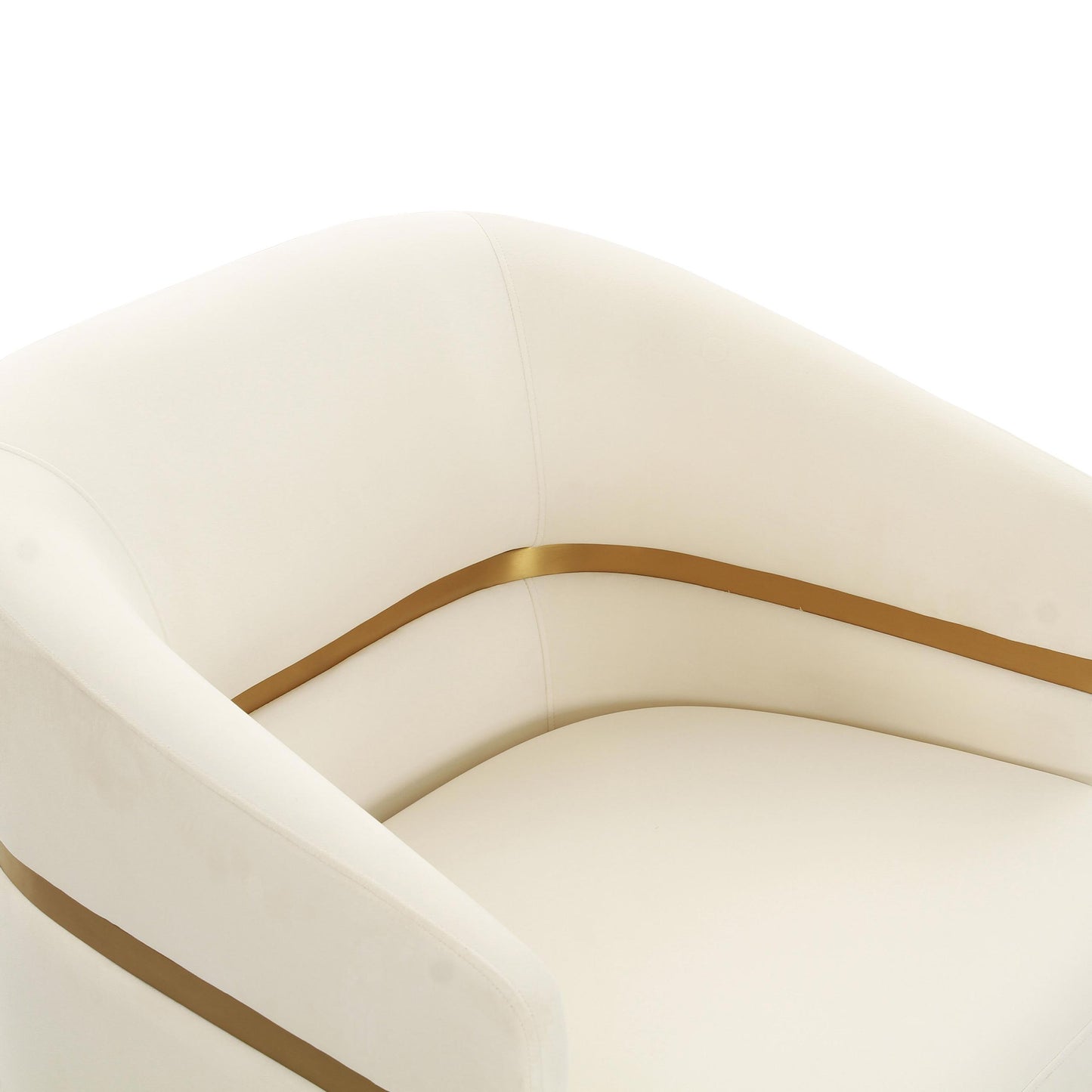 Ayla Cream Velvet Accent Chair by Inspire Me! Home Decor