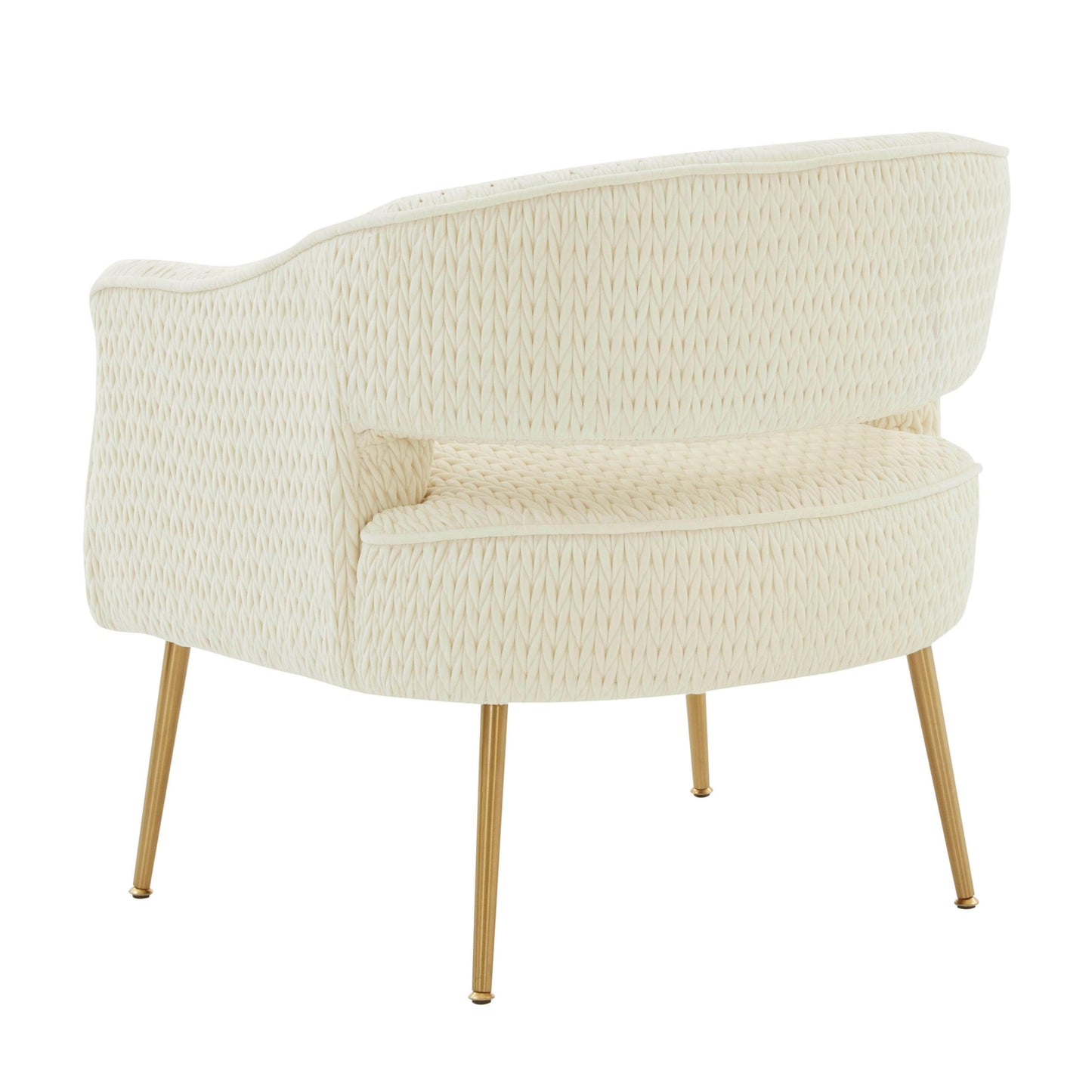 Diana Cream Velvet Accent Chair by Inspire Me! Home Decor