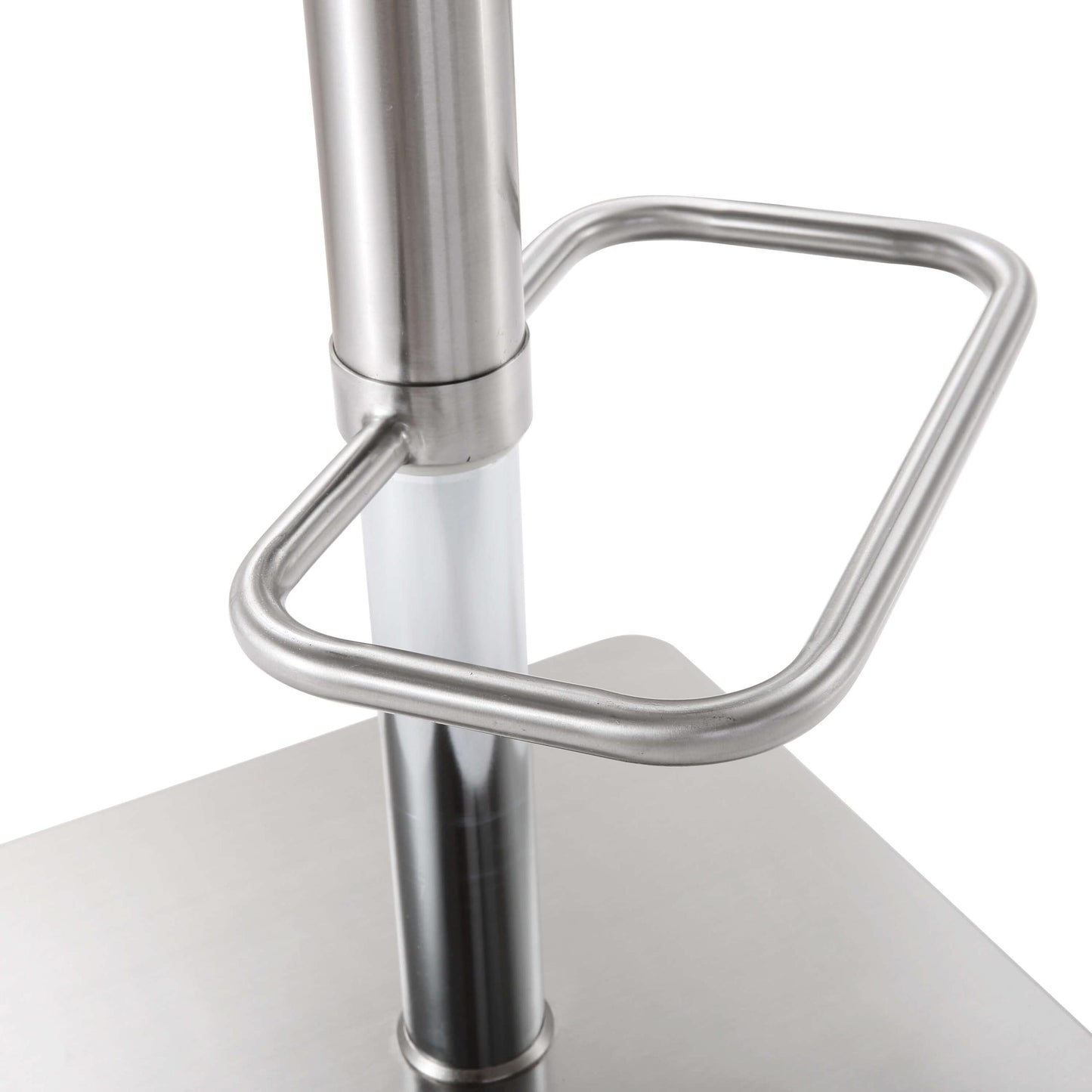 Bari White Stainless Steel Barstool