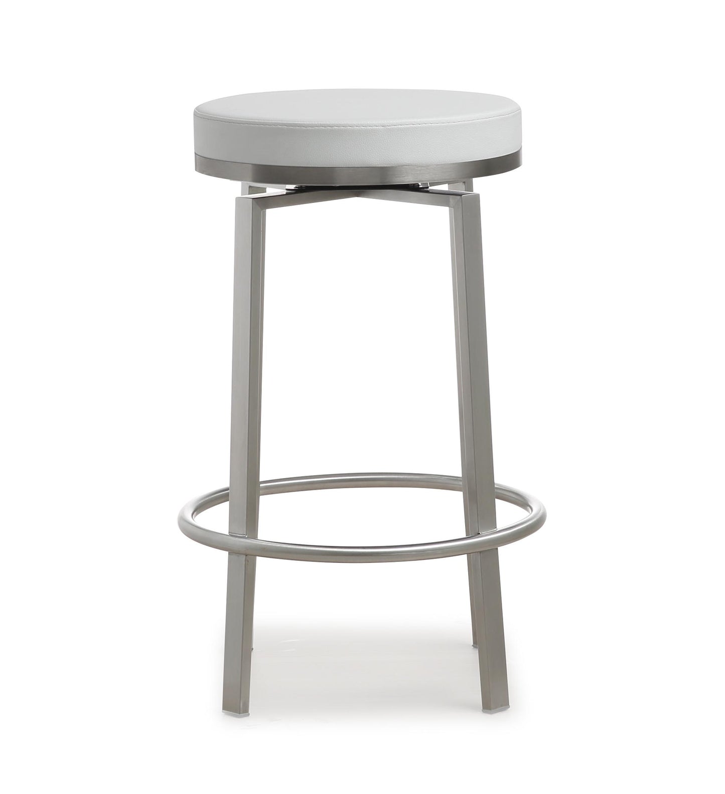 Pratt White Steel Counter Stool (Set of 2)