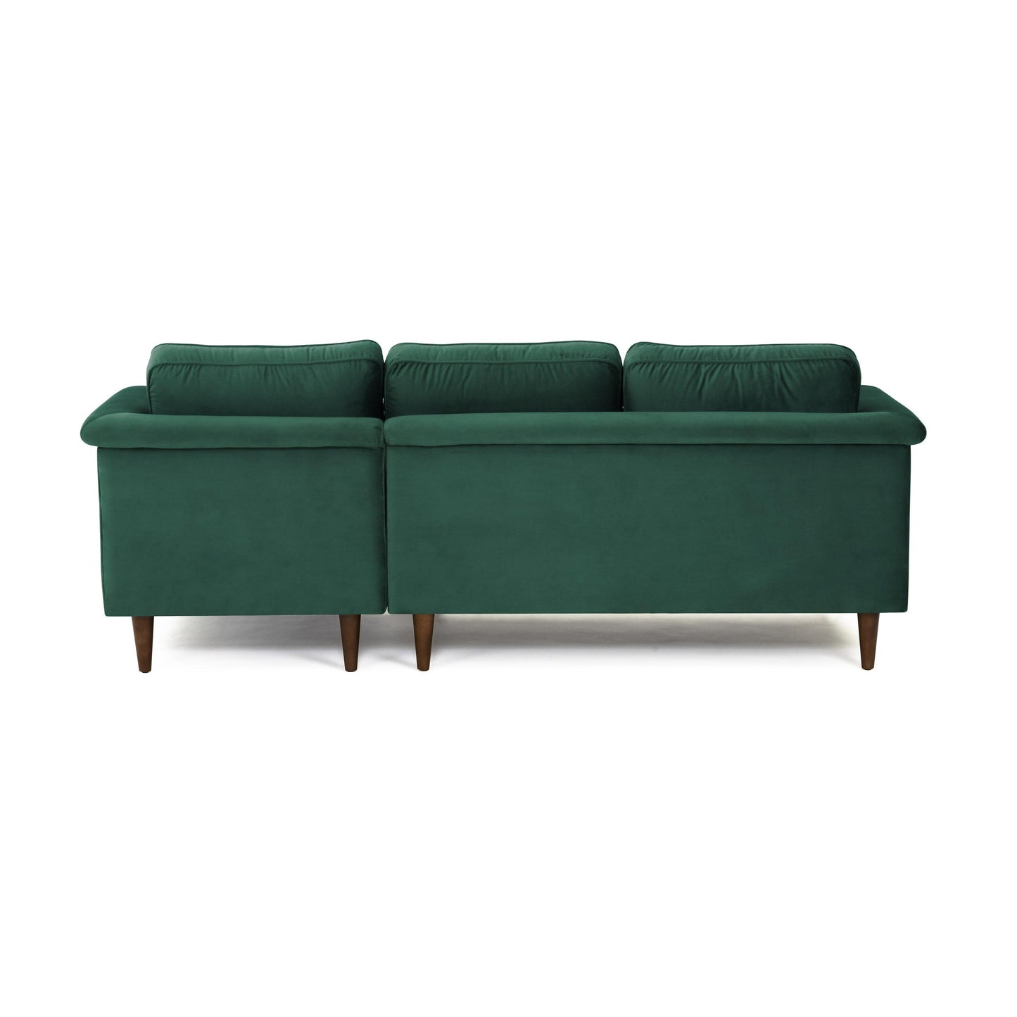 Porter Forest Green Velvet Sectional RAF