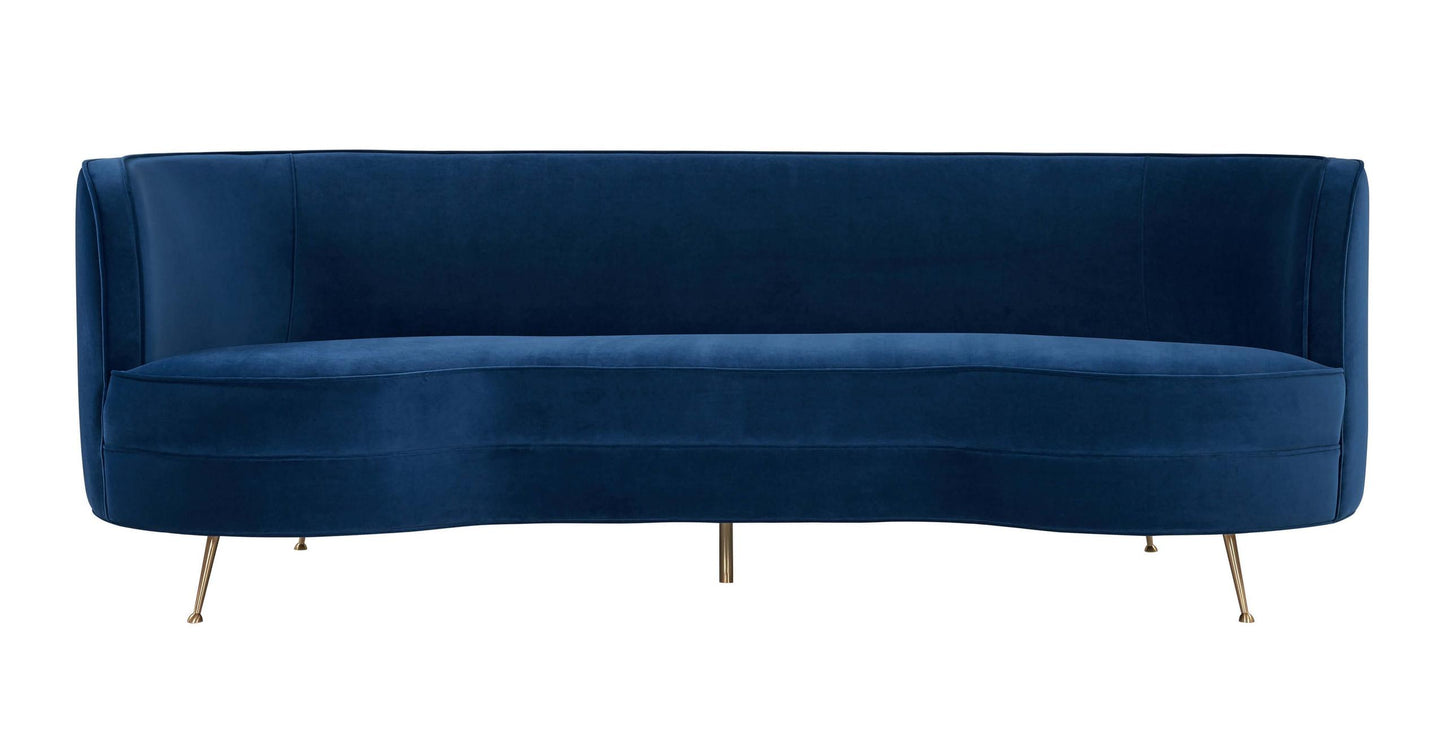 Flare Navy Velvet Sofa