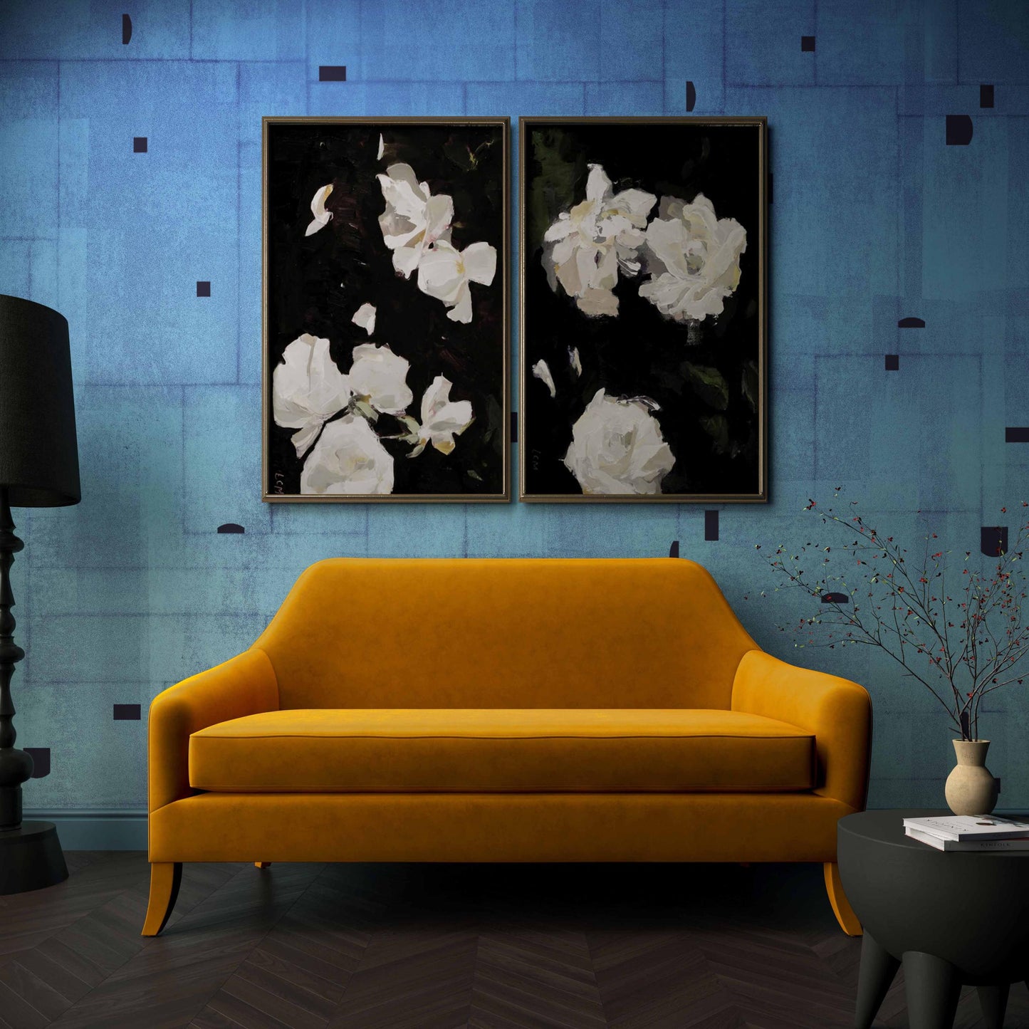 Neveah Turmeric Velvet Loveseat