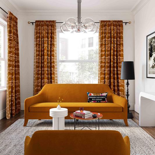 Neveah Turmeric Velvet Loveseat