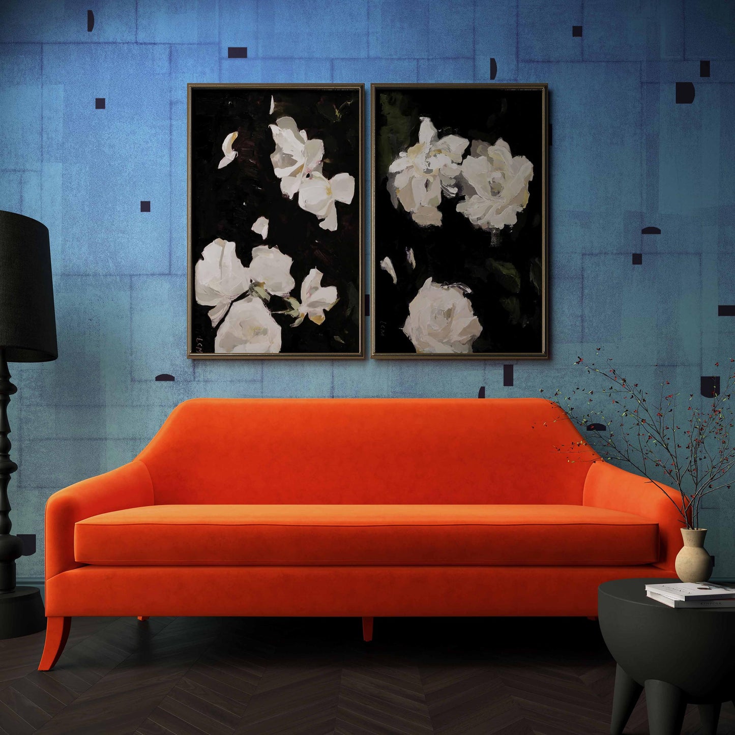 Neveah Autumn Velvet Sofa