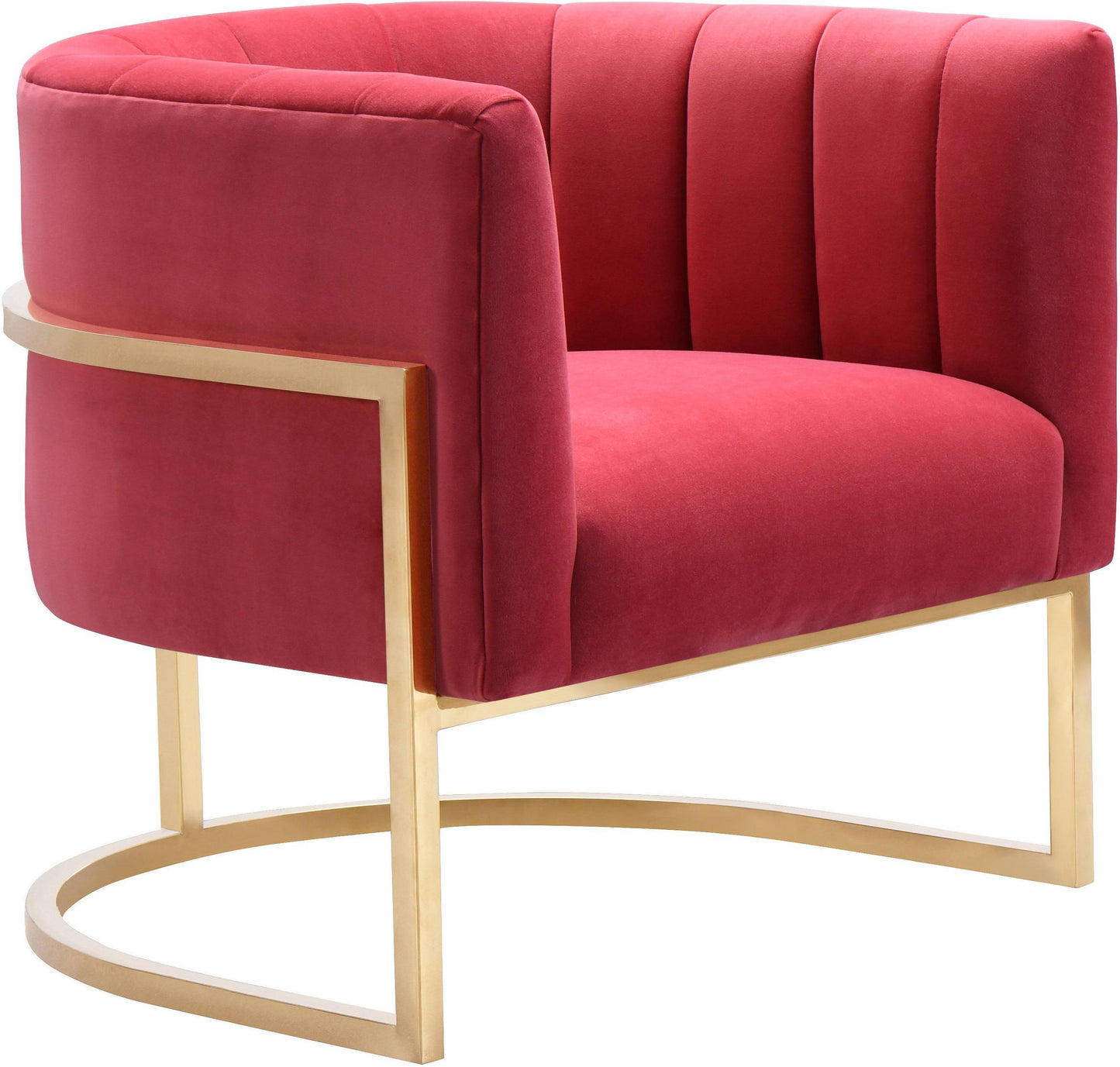 Magnolia Pink Velvet Chair