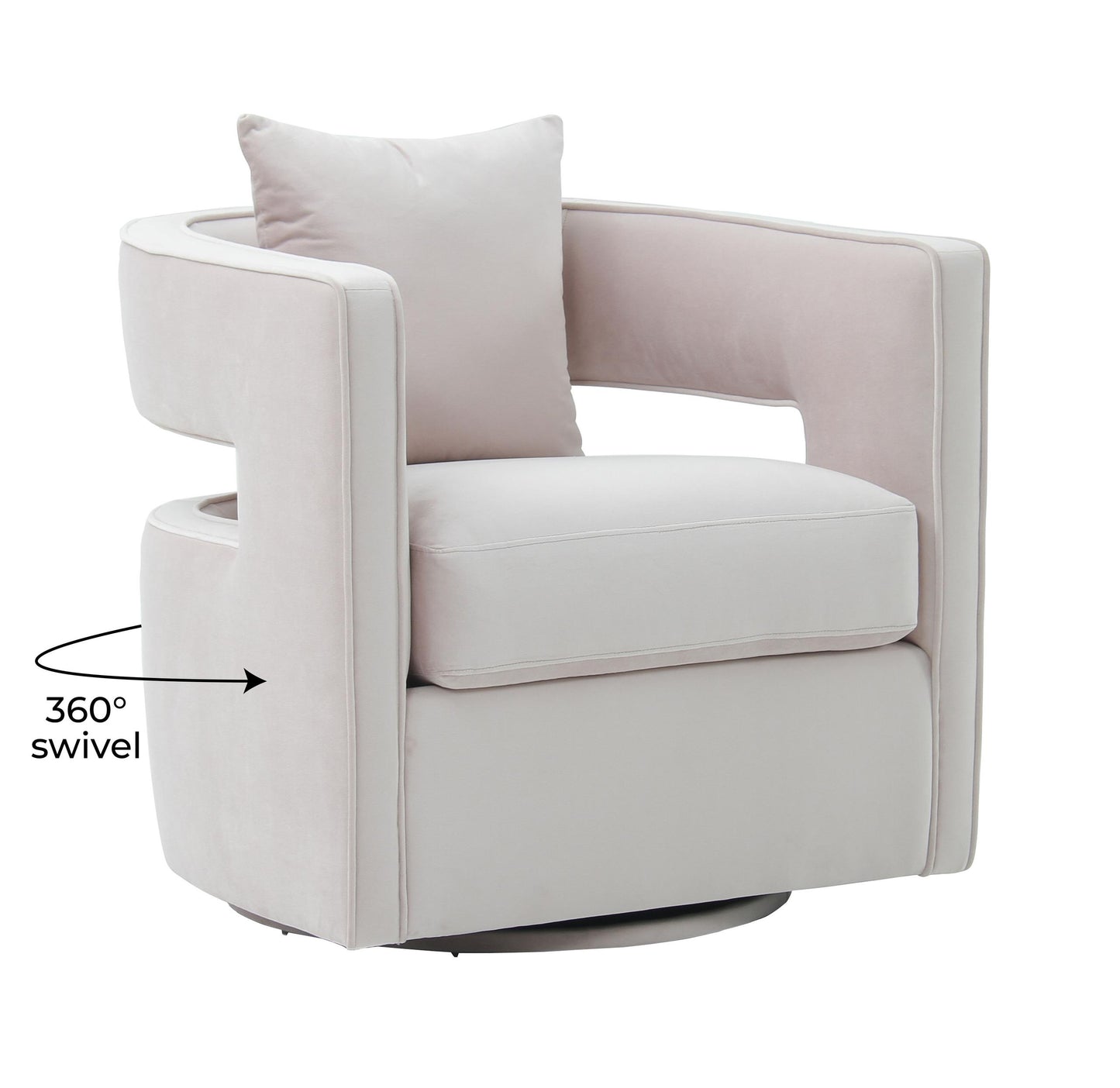Kennedy Blush Swivel Chair