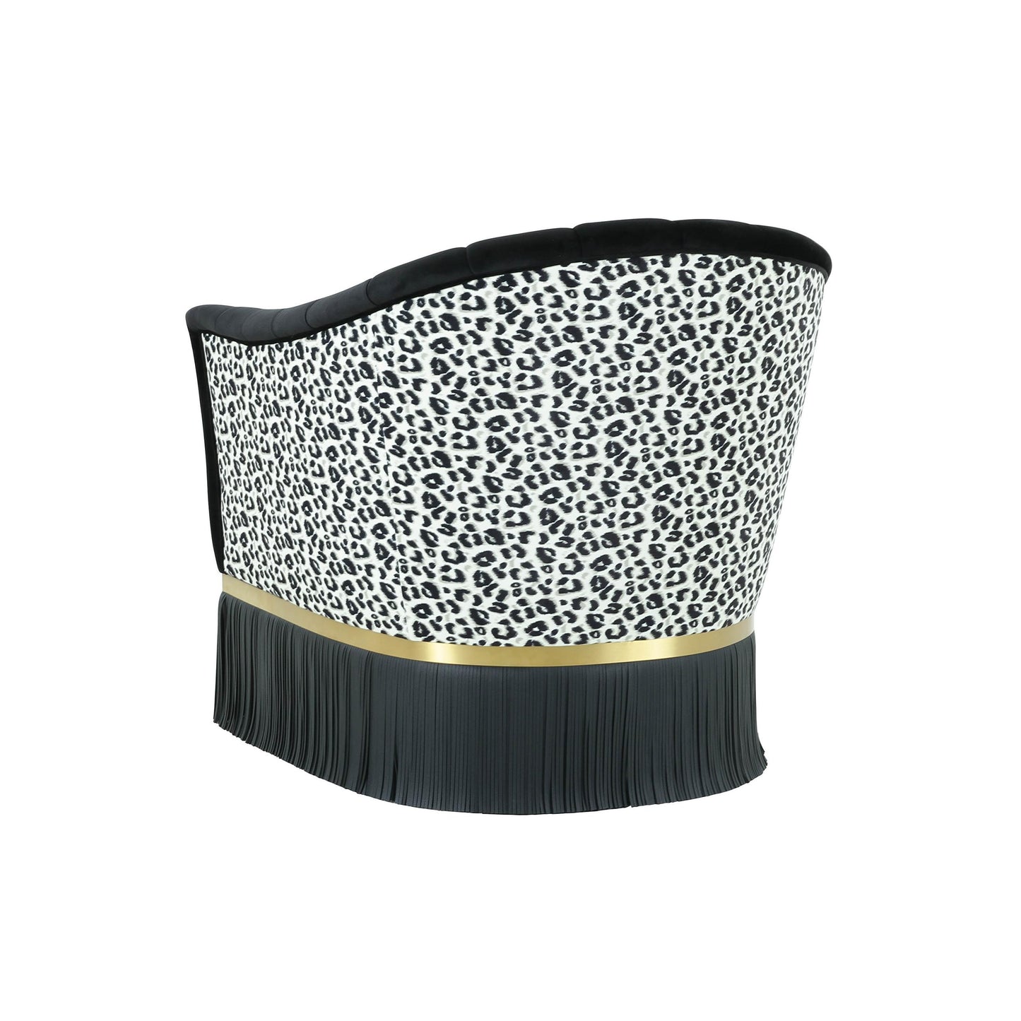 Enid Black Velvet Swivel Chair