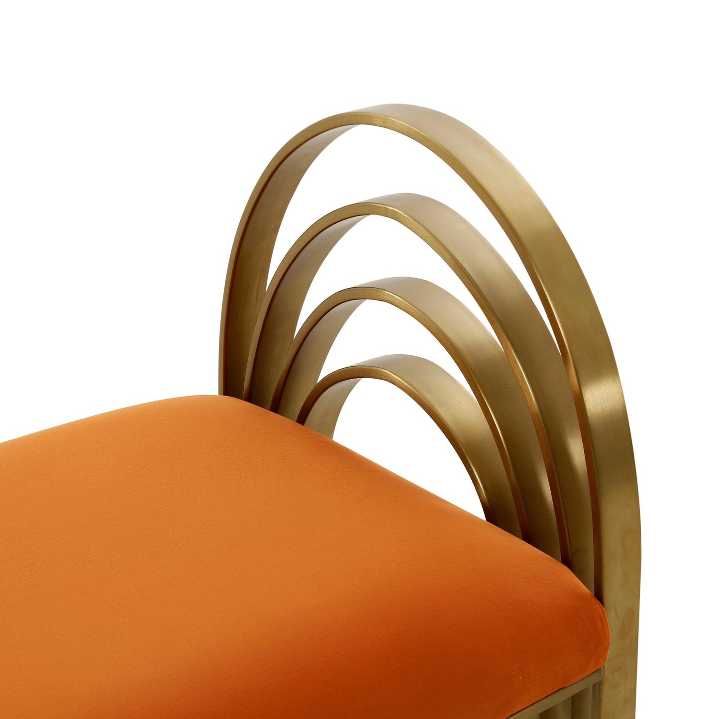 Mavis Cinnamon Velvet Bench