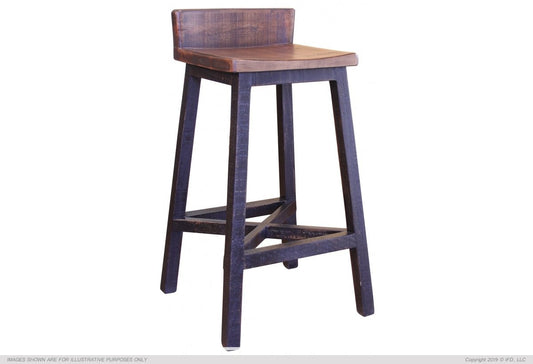 Two Tone 30" Wooden Stool