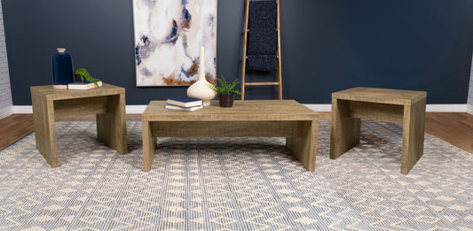 Lynette 3-piece Rectangular Coffee and End Table Set Mango