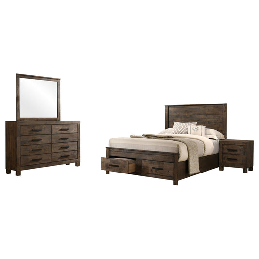 Woodmont 4-piece Eastern King Bedroom Set Golden Brown