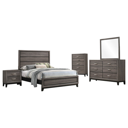 Watson 5-piece Full Bedroom Set Grey Oak