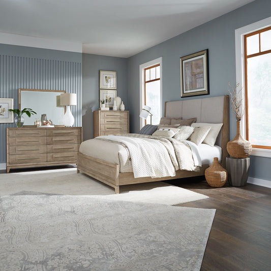 Brentwood - Queen Uph Bed, Dresser & Mirror, Chest