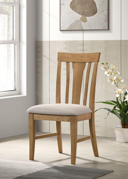 Hartville Dining Side Chair Natural Light Brown (Set of 2)