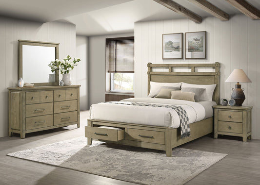 Hazlewood 4-piece Eastern King Bedroom Set Vineyard Oak