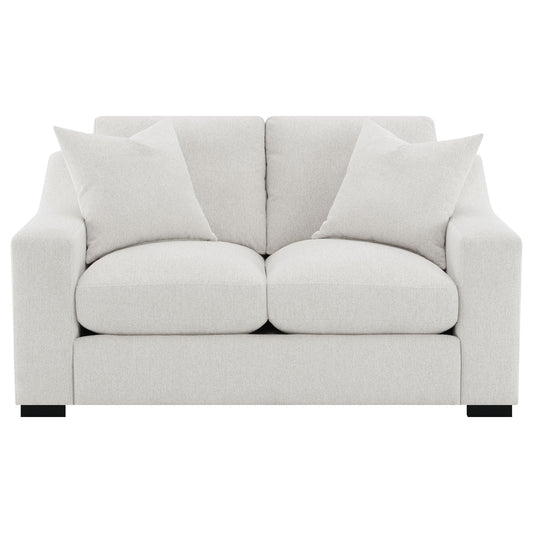 Ashlyn Fabric Upholstered Track Arm Loveseat Sand