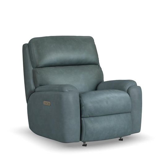 Rio Leather Power Rocking Recliner with Power Headrest