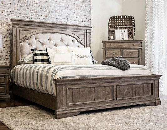 Highland Park King Bed, Waxed Driftwood