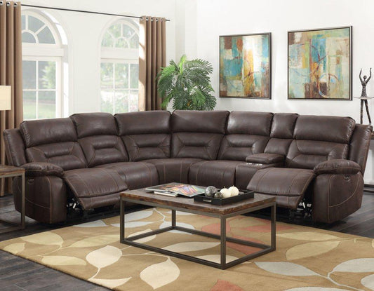 Aria LAF Loveseat, Saddle Brown, 1 Pwr-Pwr Recliner