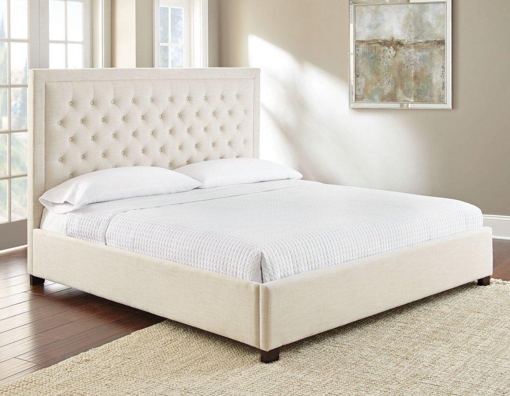 Isadora King White UpholsteredHeadboard