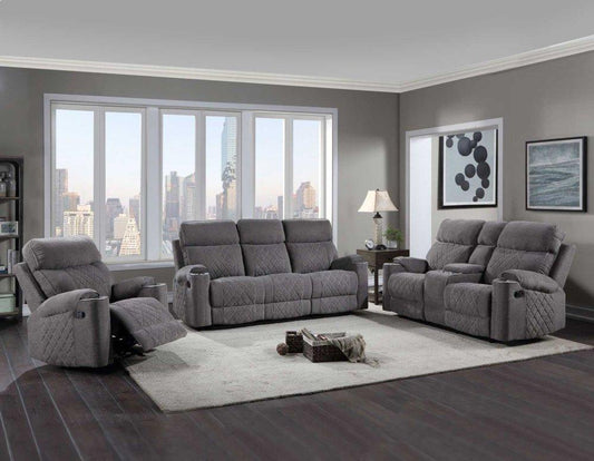 Crawford 3-Piece Manual Motion Set (Sofa, Loveseat & Chair)