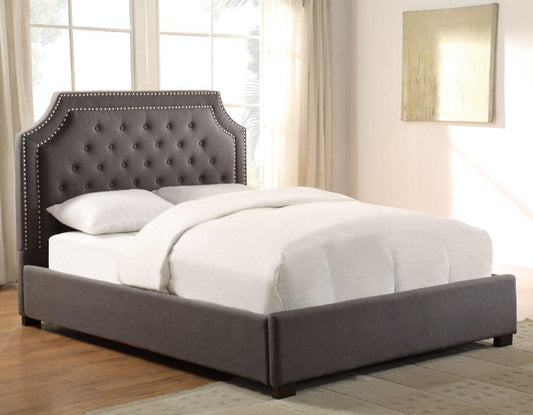 Wilshire Queen Gray Upholstered Headboard